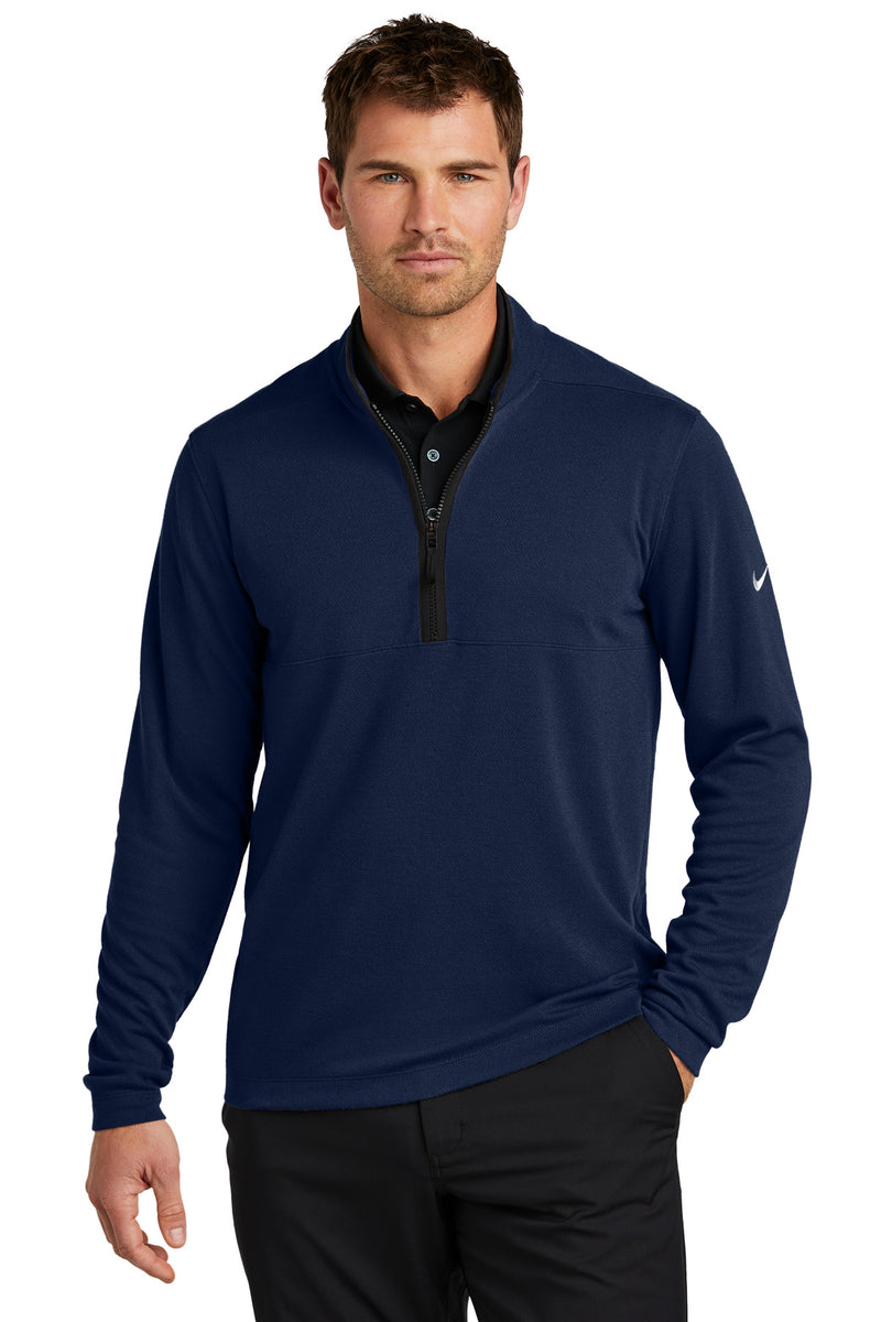 Nike Textured 1/2-Zip Cover-Up - College Navy