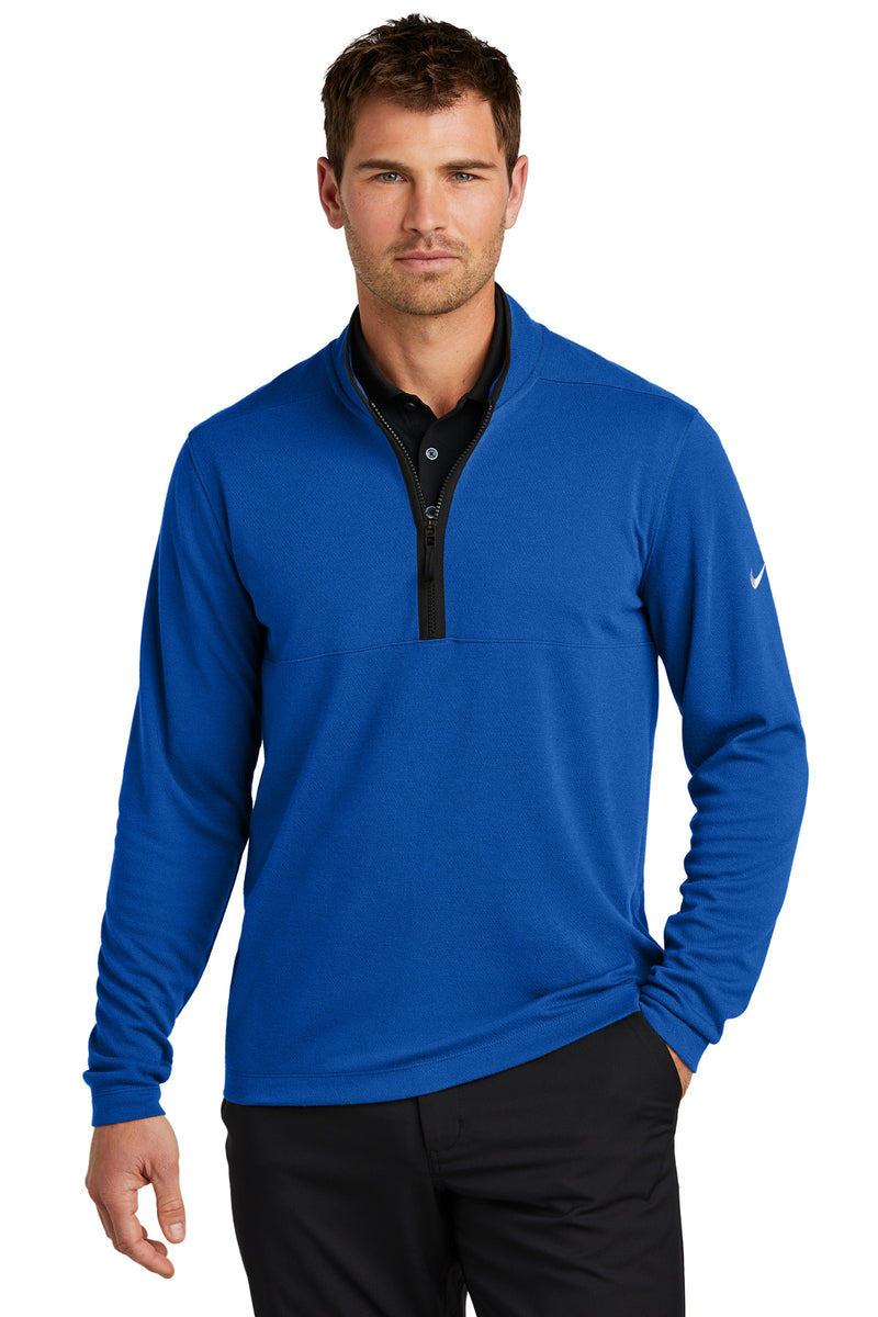Nike Textured 1/2-Zip Cover-Up - Gym Blue