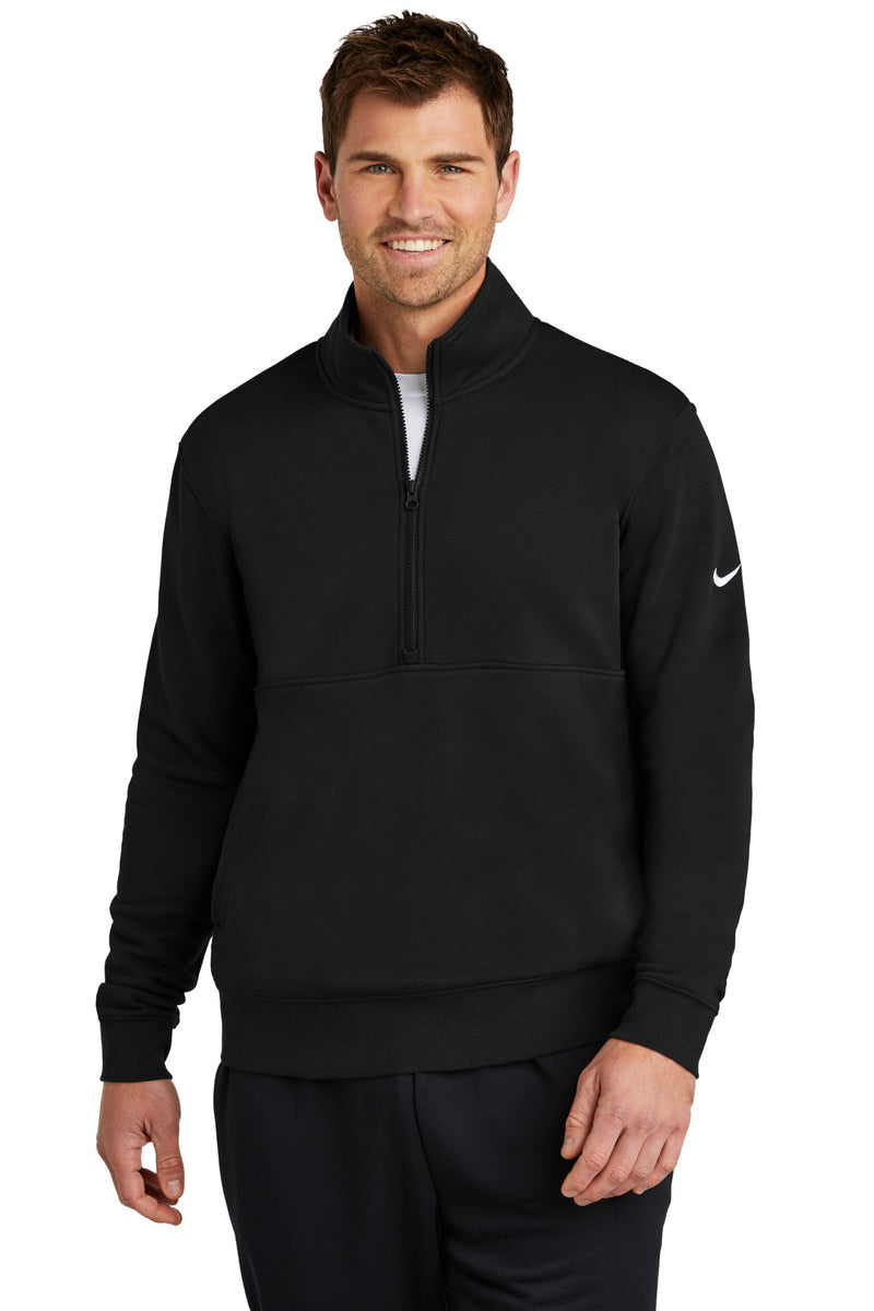 Nike Club Fleece Sleeve Swoosh 1/2-Zip - Black