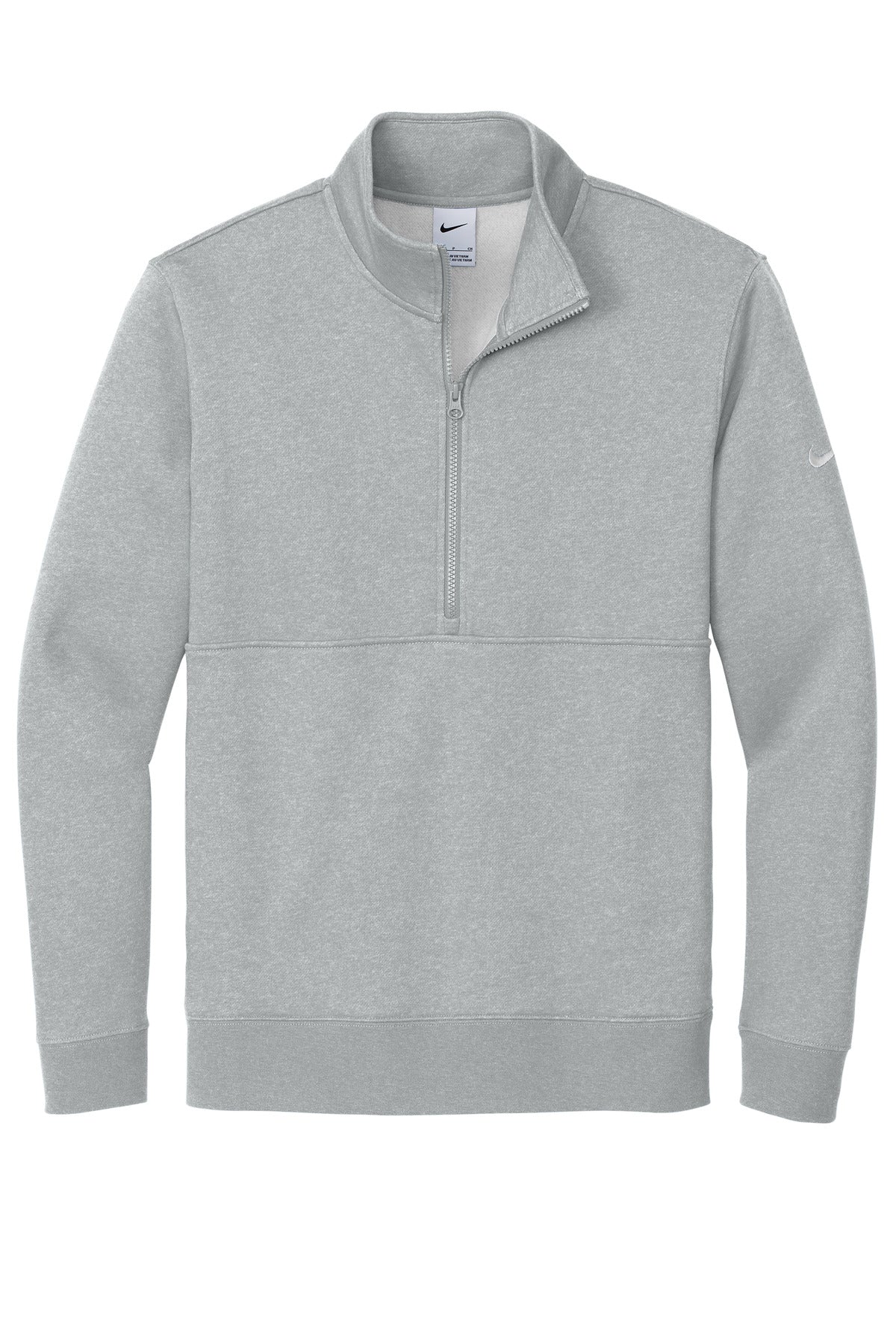 Nike Club Fleece Sleeve Swoosh 1/2-Zip - Dark Grey Heather