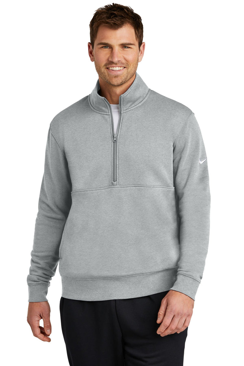 Genesis Church Boyne · Nike Club Fleece Sleeve Swoosh 1/2-Zip (Dark Grey Heather)