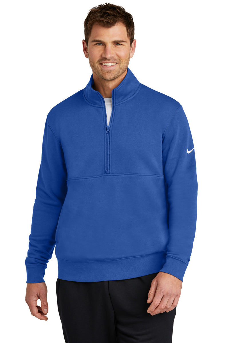 Nike Club Fleece Sleeve Swoosh 1/2-Zip - Game Royal