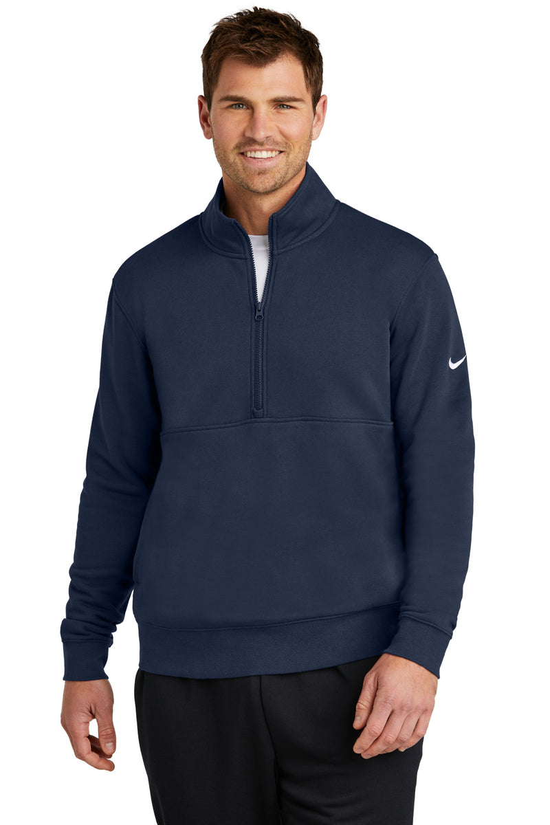 Nike Club Fleece Sleeve Swoosh 1/2-Zip - Midnight Navy