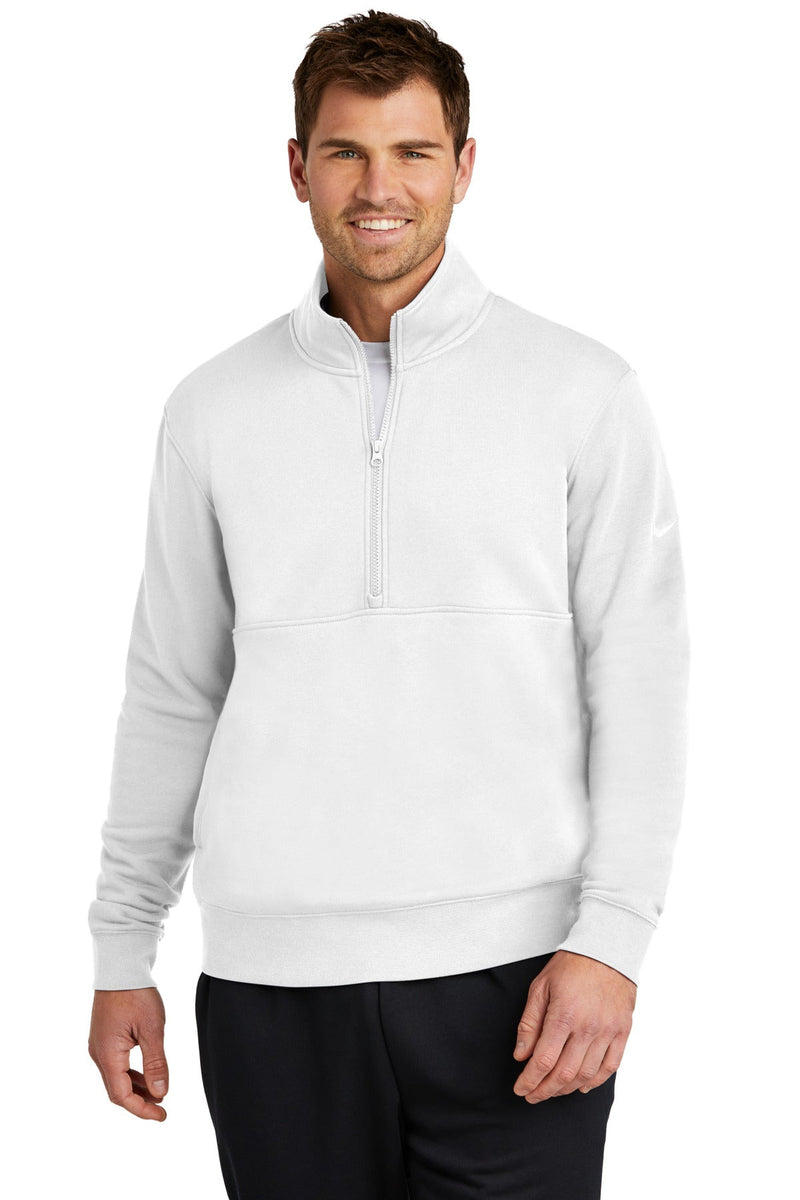 Genesis Church Petoskey · Nike Club Fleece Sleeve Swoosh 1/2-Zip (White)
