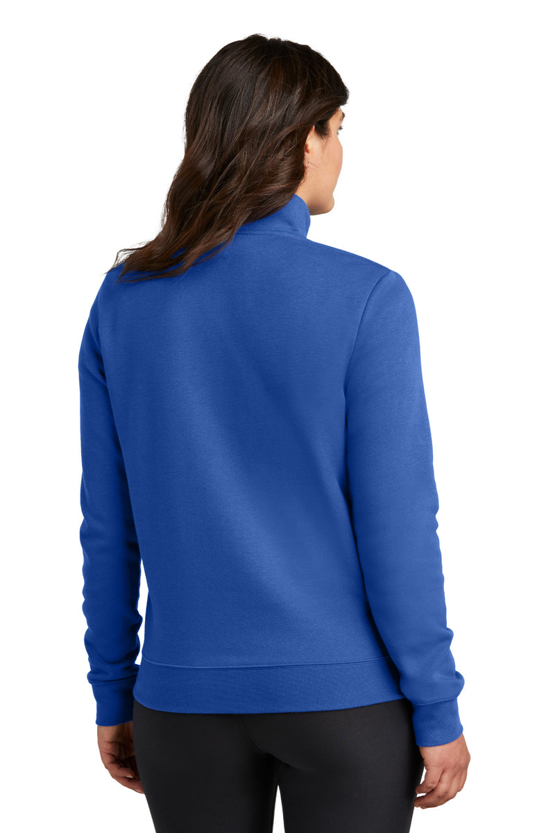 Nike Women's Club Fleece Sleeve Swoosh 1/2-Zip - Game Royal