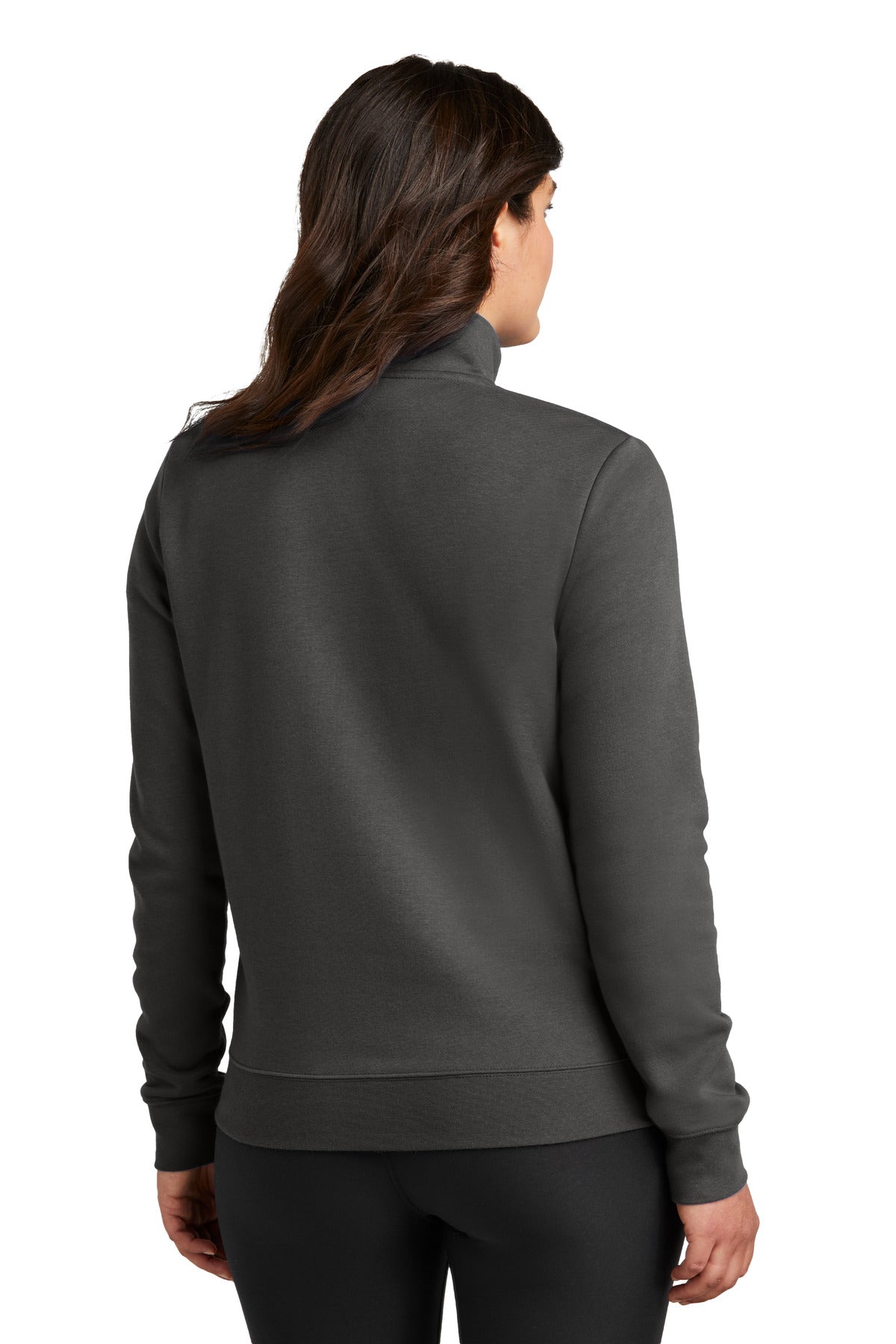 Nike Women's Club Fleece Sleeve Swoosh 1/2-Zip - Anthracite