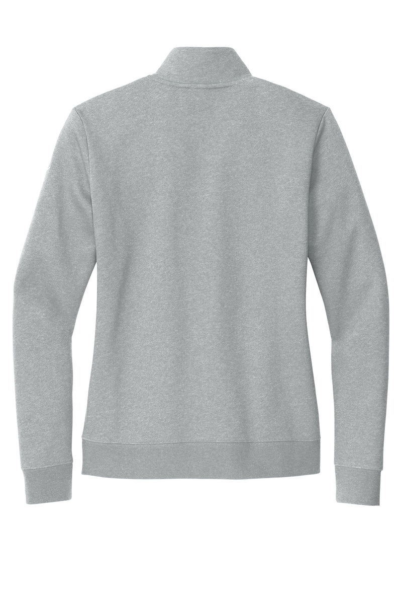 Nike Women's Club Fleece Sleeve Swoosh 1/2-Zip - Dark Grey Heather