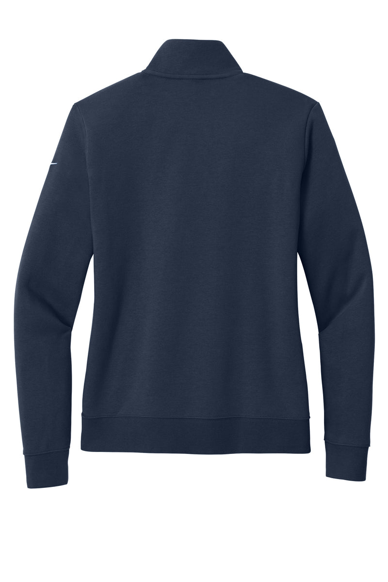 Nike Women's Club Fleece Sleeve Swoosh 1/2-Zip - Midnight Navy