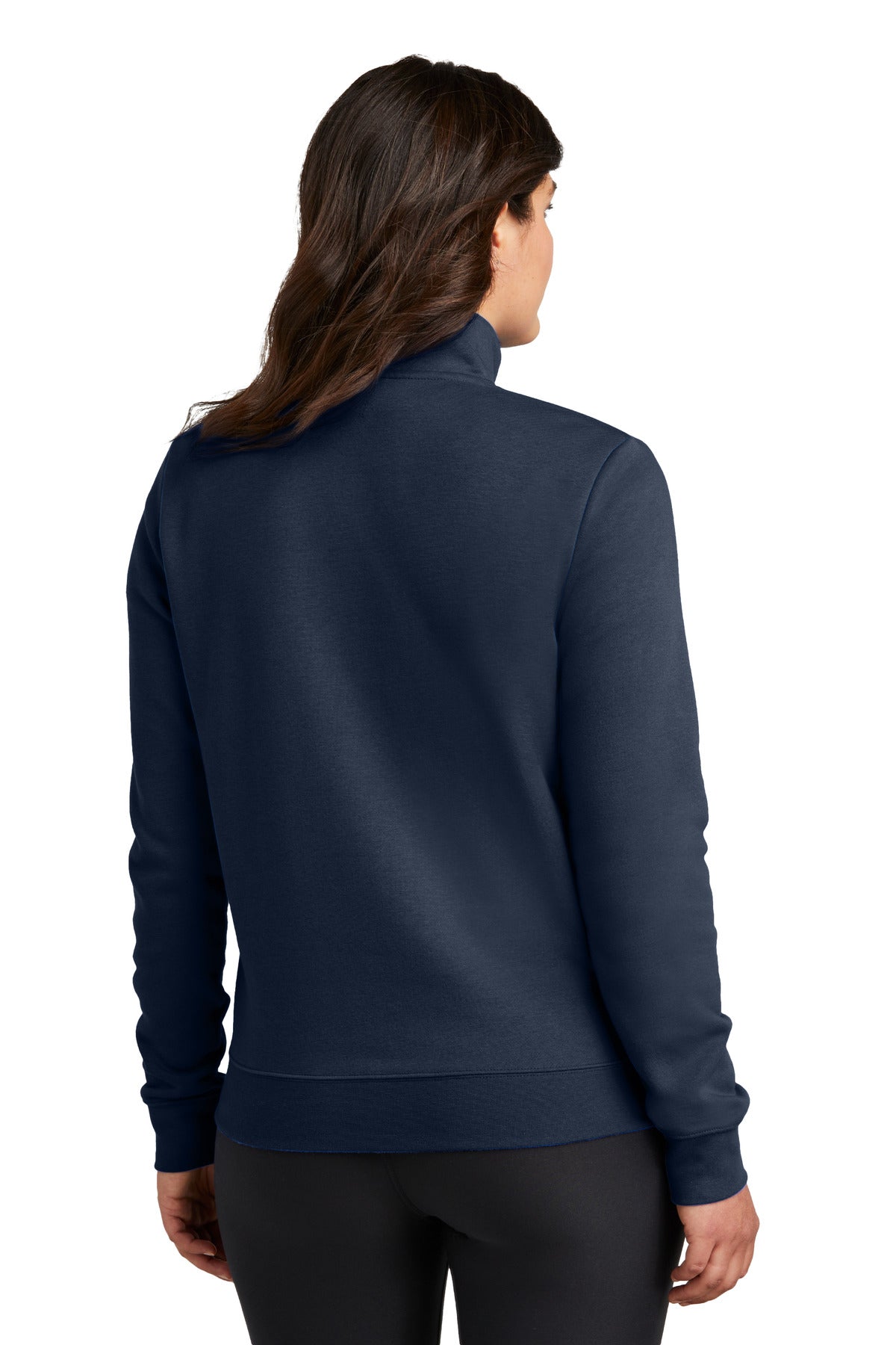 Nike Women's Club Fleece Sleeve Swoosh 1/2-Zip - Midnight Navy