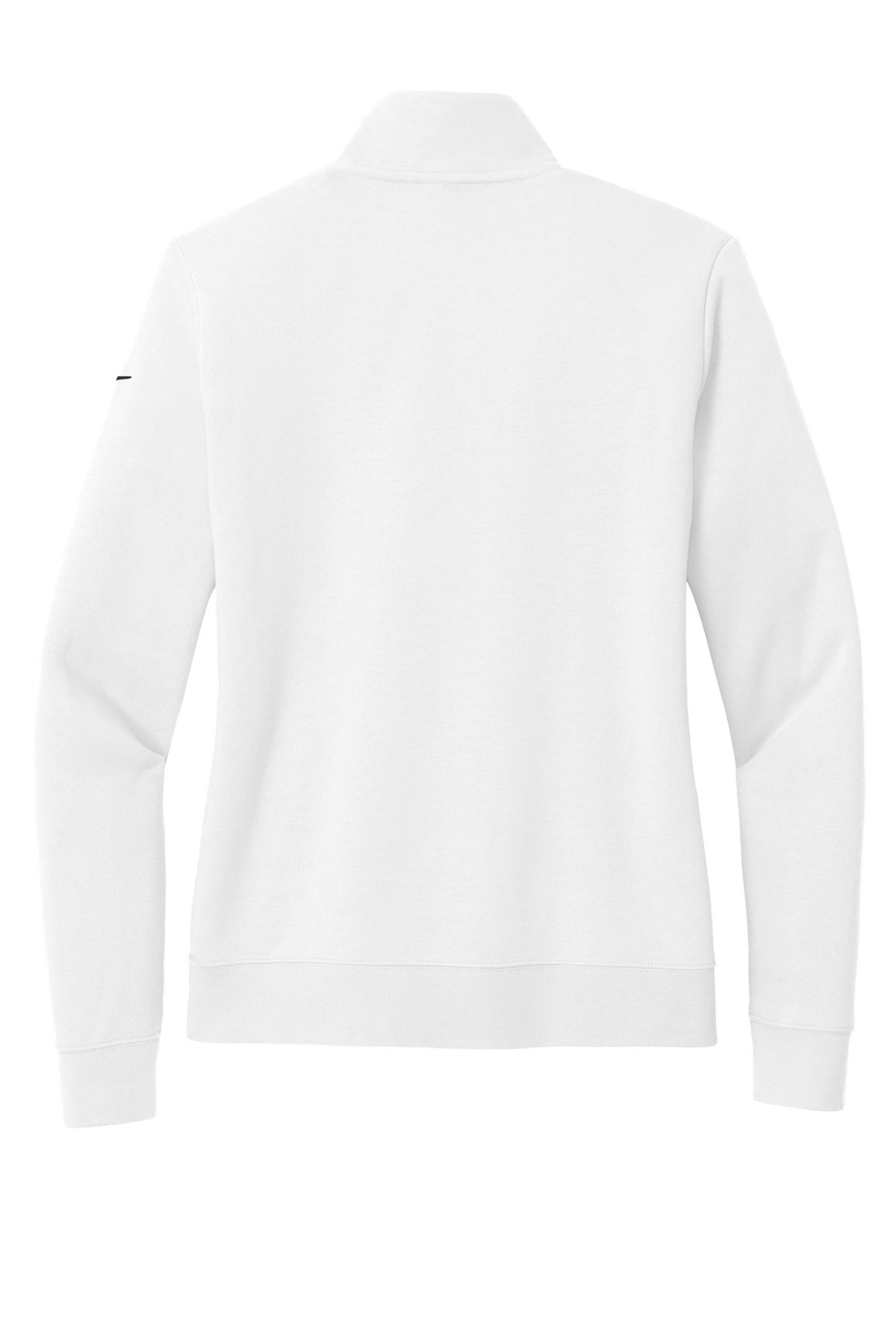 Nike Women's Club Fleece Sleeve Swoosh 1/2-Zip - White