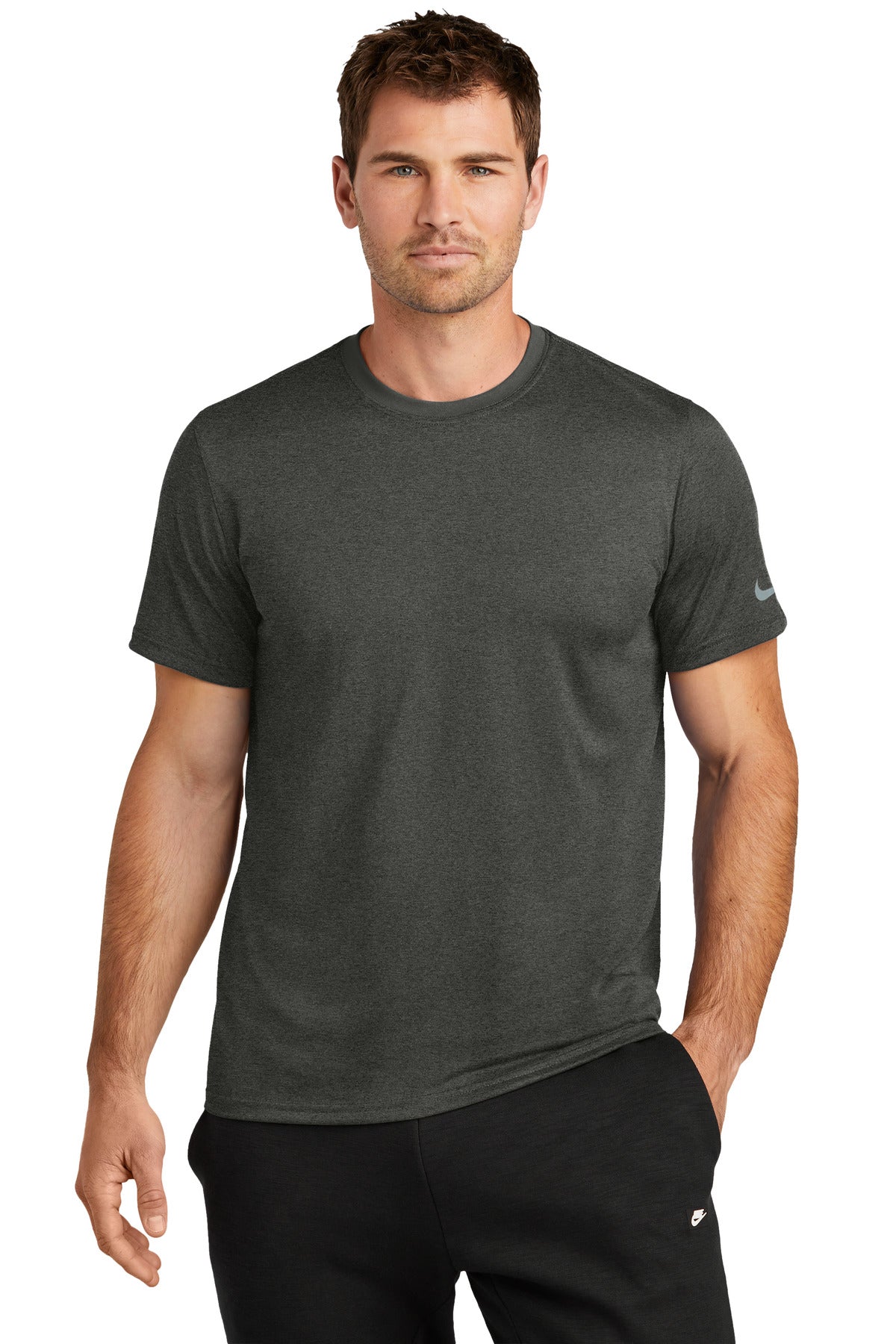 Nike Swoosh Sleeve rLegend Tee - Dark Smoke Heather