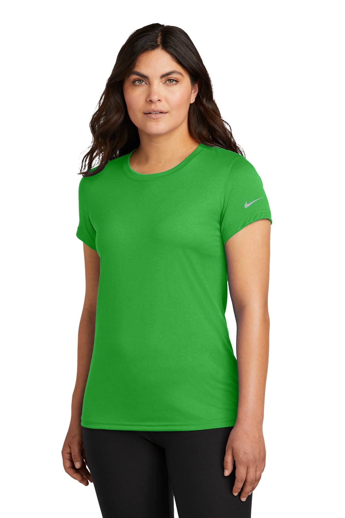 Nike Women's Swoosh Sleeve rLegend Tee - Apple Green