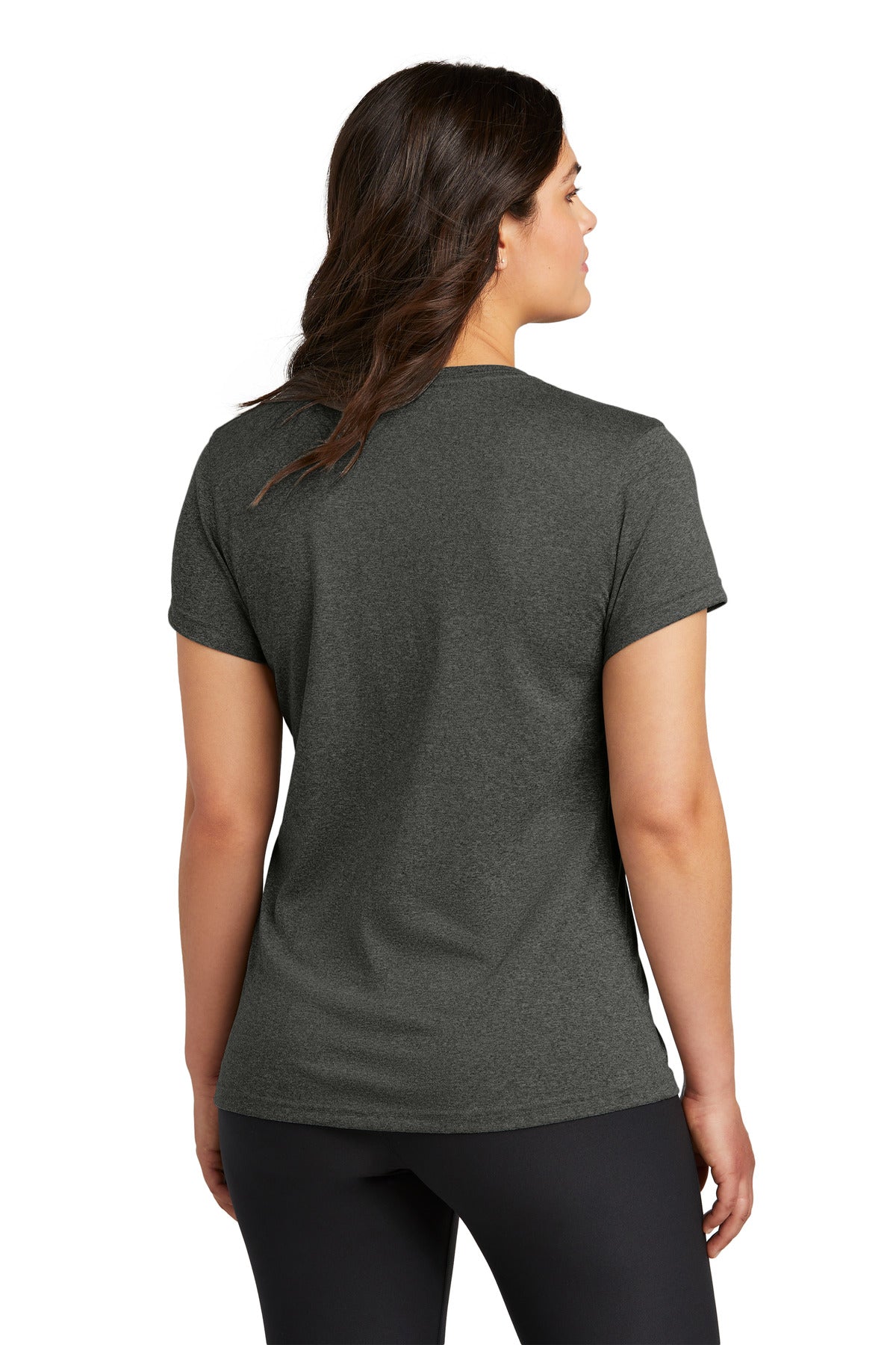 Nike Women's Swoosh Sleeve rLegend Tee - Dark Smoke Heather