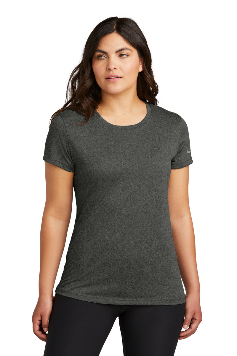 Nike Women's Swoosh Sleeve rLegend Tee - Dark Smoke Heather