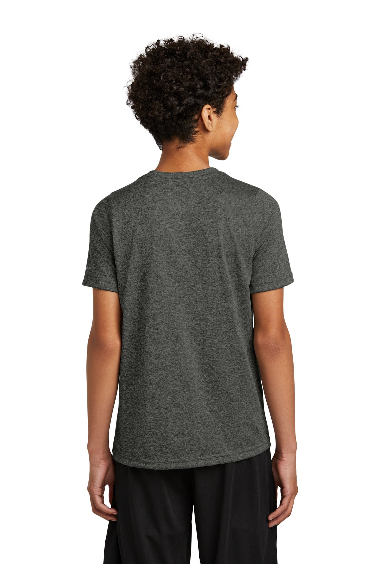 Nike Youth Swoosh Sleeve rLegend Tee - Dark Smoke Heather