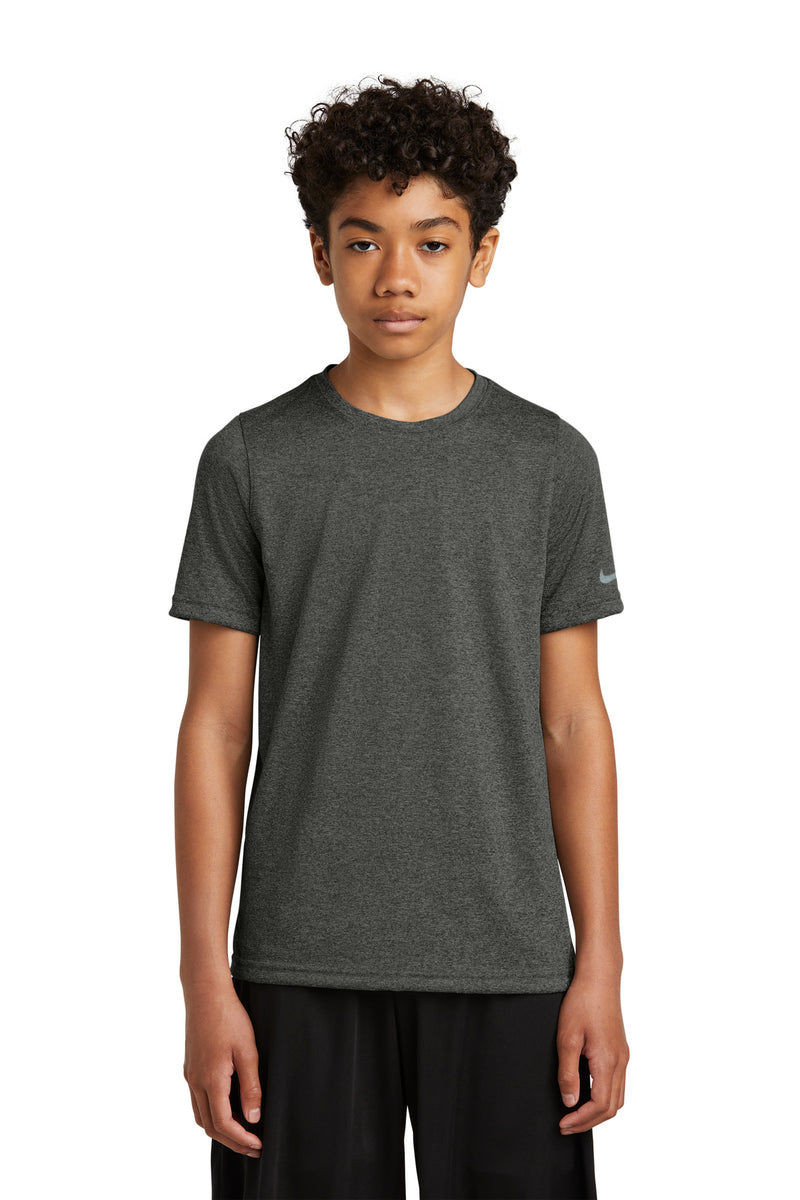 Nike Youth Swoosh Sleeve rLegend Tee - Dark Smoke Heather