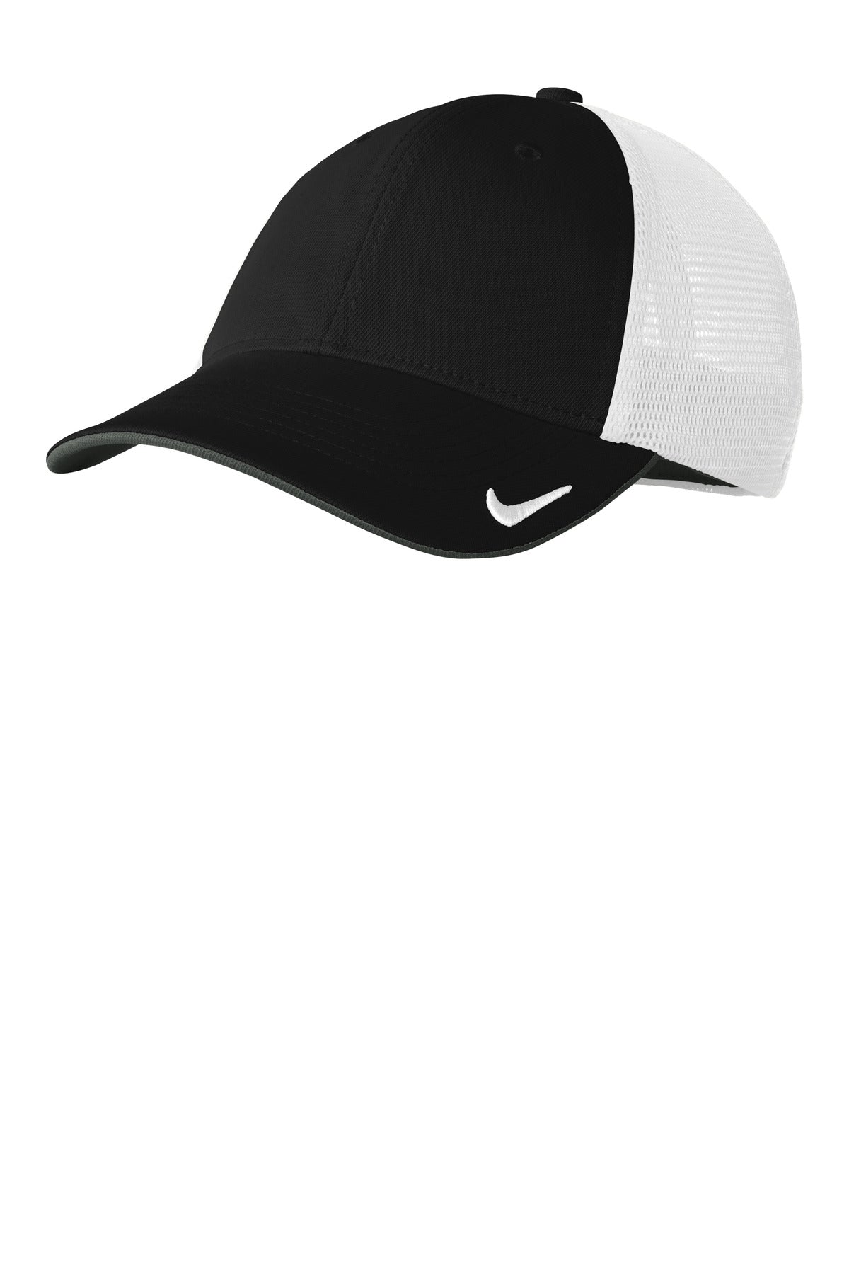 Nike Stretch-to-Fit Mesh Back Cap - Black/ White