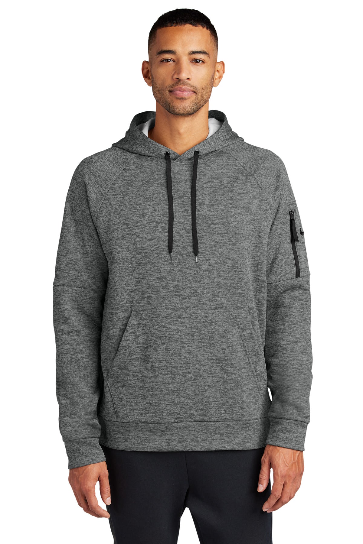 Nike Therma-FIT Pocket Pullover Fleece Hoodie - Charcoal Heather