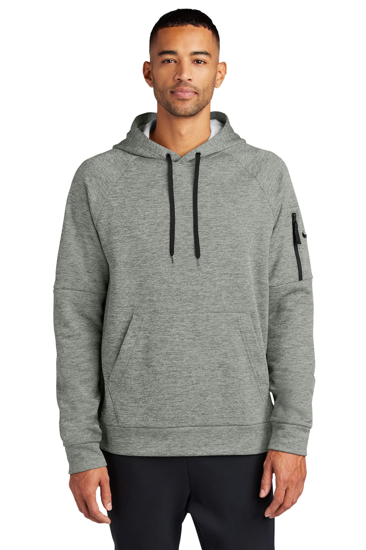 Nike Therma-FIT Pocket Pullover Fleece Hoodie - Dark Grey Heather