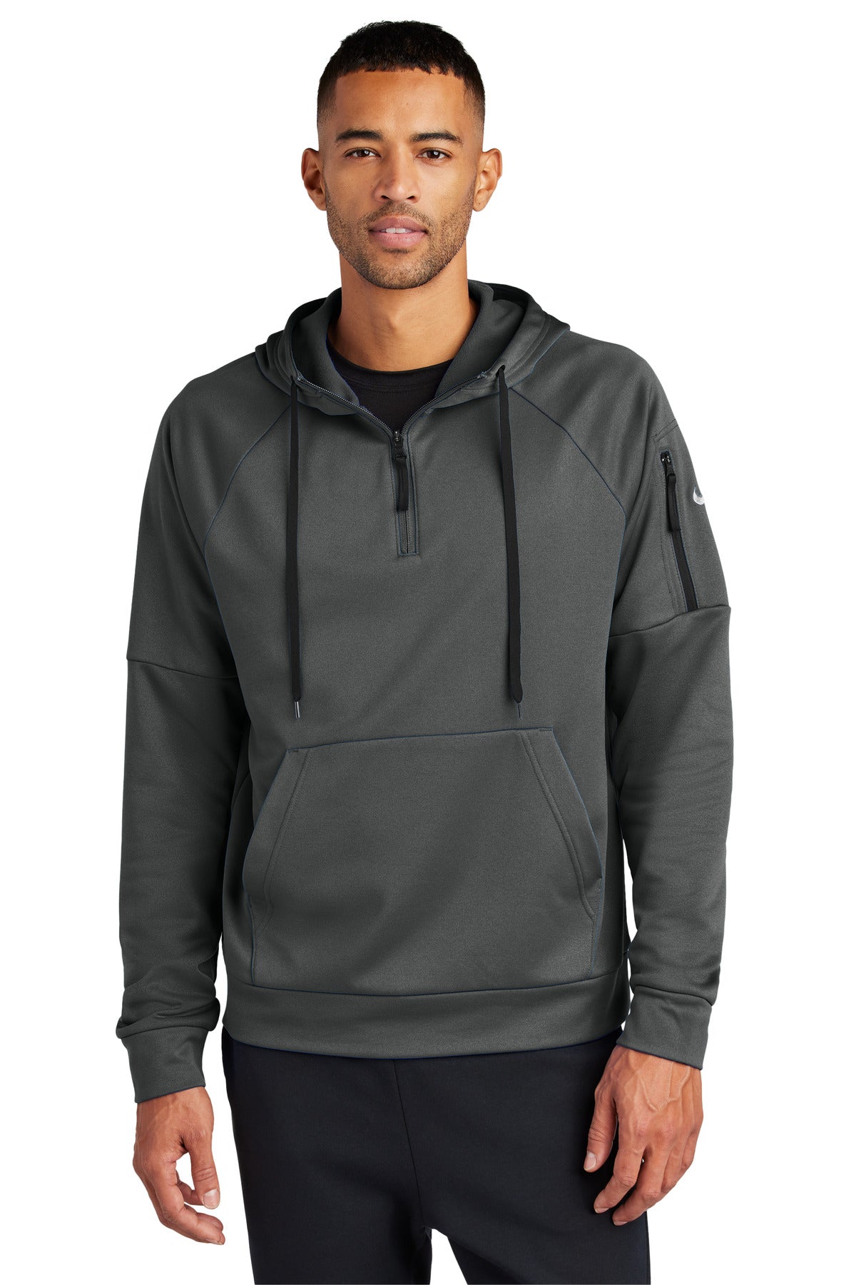 Nike Therma-FIT Pocket 1/4-Zip Fleece Hoodie - Anthracite