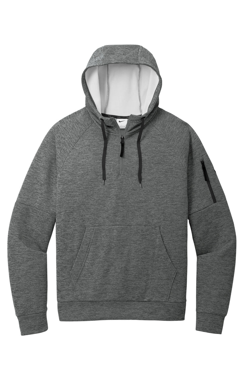 Nike Therma-FIT Pocket 1/4-Zip Fleece Hoodie - Charcoal Heather