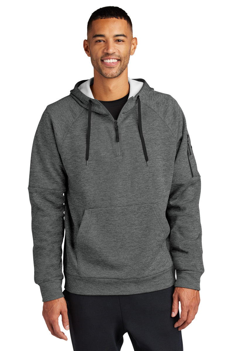 Nike Therma-FIT Pocket 1/4-Zip Fleece Hoodie - Charcoal Heather