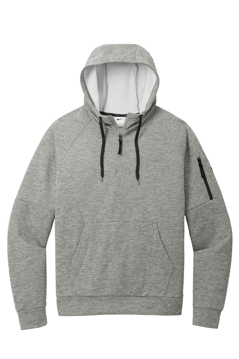 Nike Therma-FIT Pocket 1/4-Zip Fleece Hoodie - Dark Grey Heather