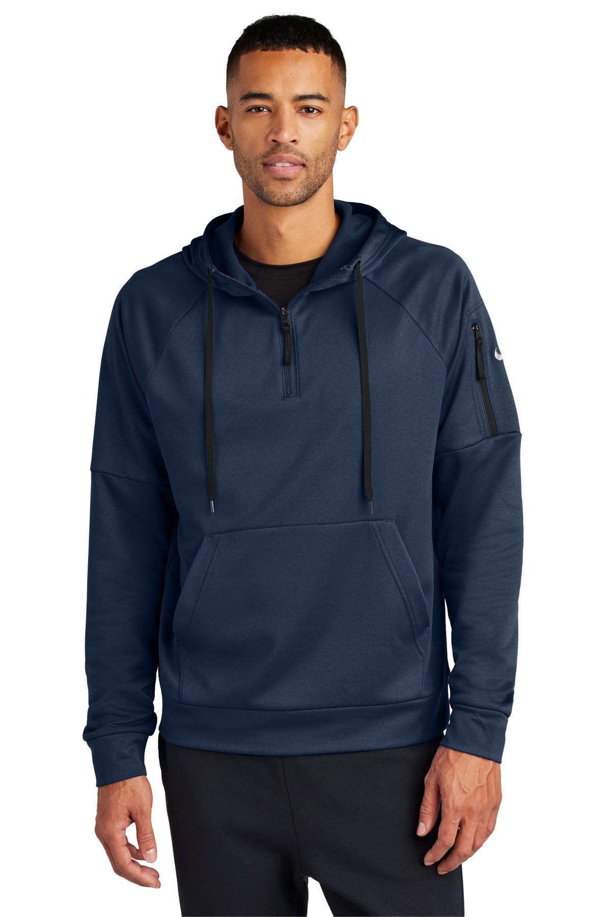Nike Therma-FIT Pocket 1/4-Zip Fleece Hoodie - Navy