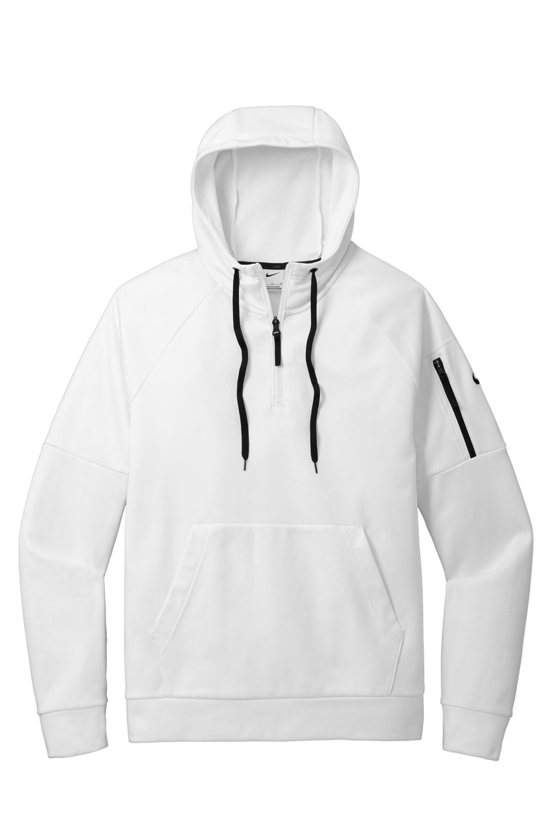 Nike Therma-FIT Pocket 1/4-Zip Fleece Hoodie - White