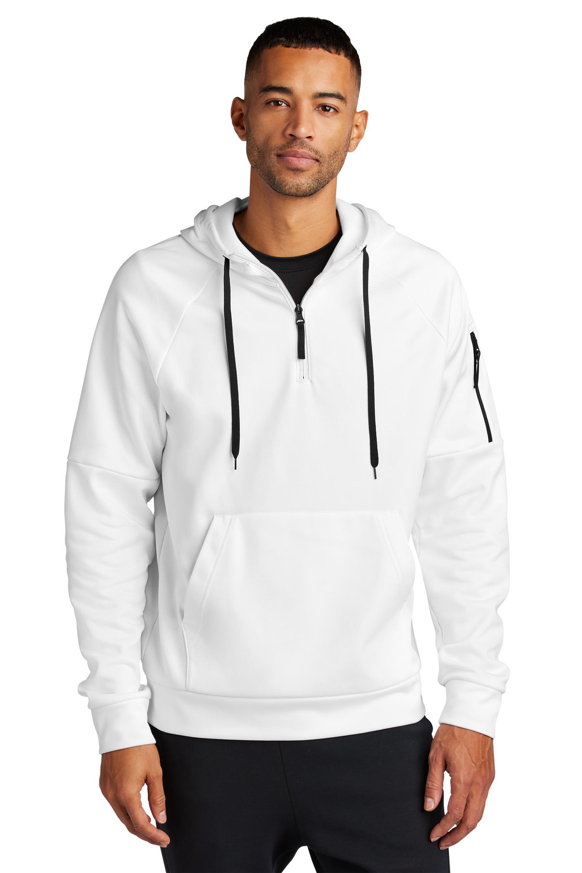Nike Therma-FIT Pocket 1/4-Zip Fleece Hoodie - White