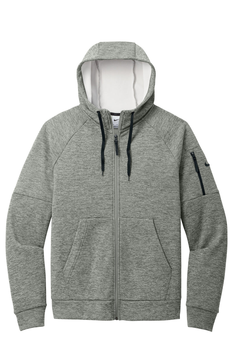 Nike Therma-FIT Pocket Full-Zip Fleece Hoodie - Dark Grey Heather