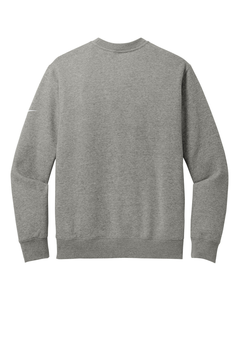 Nike Club Fleece Sleeve Swoosh Crew - Dark Grey Heather
