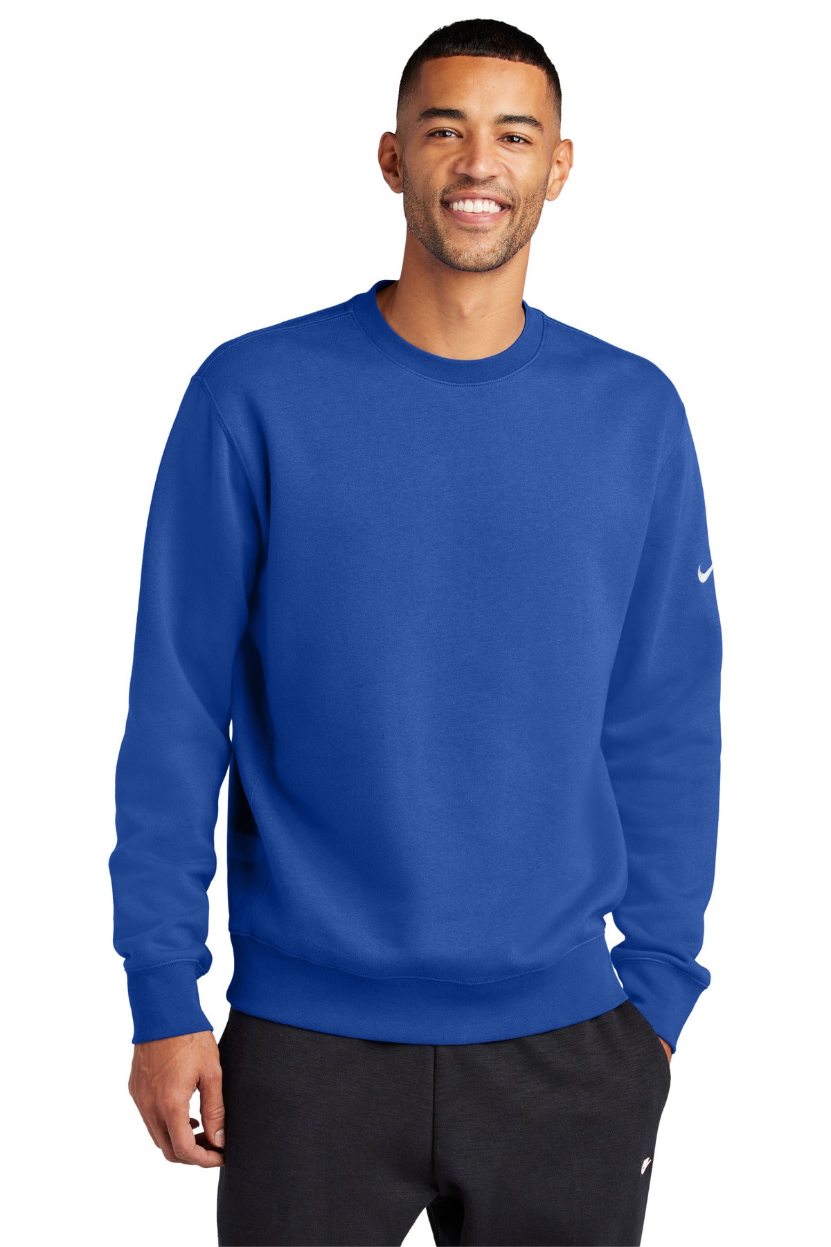 Nike Club Fleece Sleeve Swoosh Crew - Game Royal