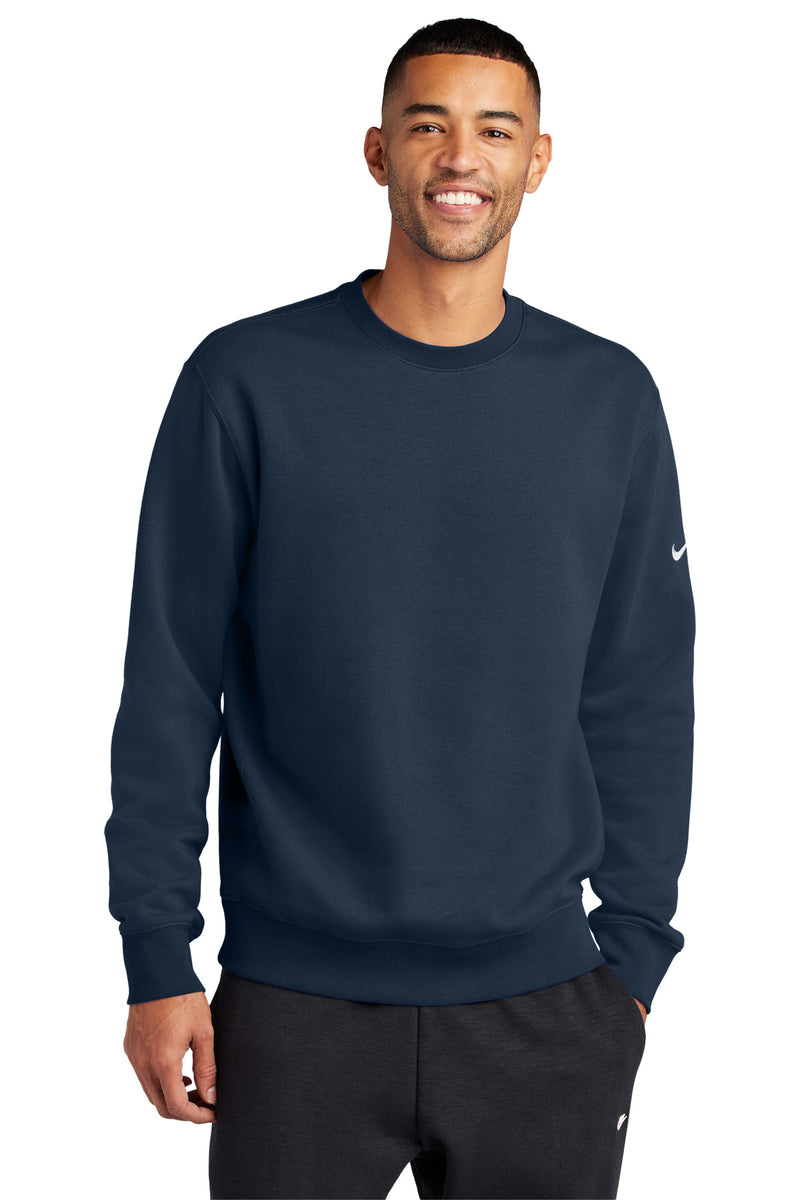 Nike Club Fleece Sleeve Swoosh Crew - Midnight Navy