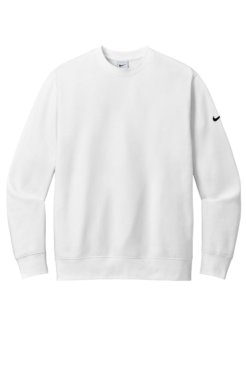 Nike Club Fleece Sleeve Swoosh Crew - White