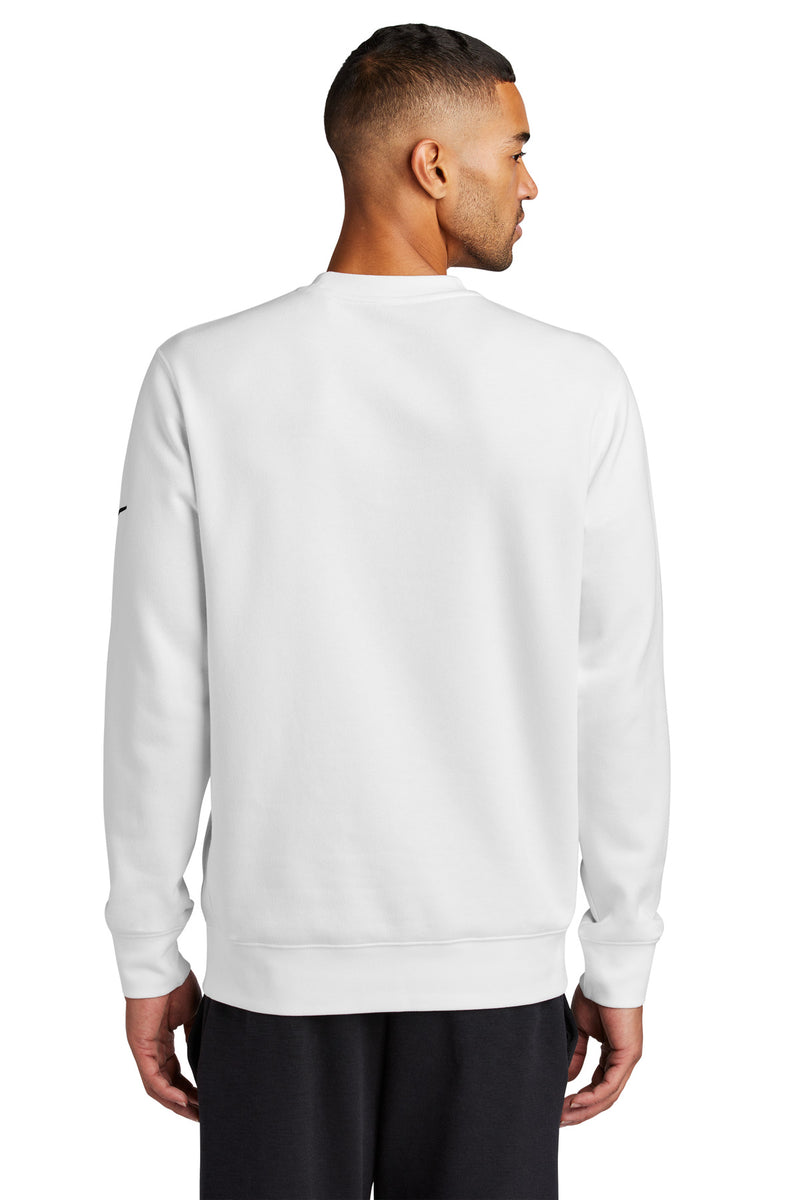 Nike Club Fleece Sleeve Swoosh Crew - White