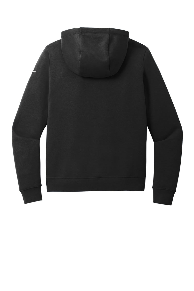 Nike Women's Club Fleece Sleeve Swoosh Pullover Hoodie - Black