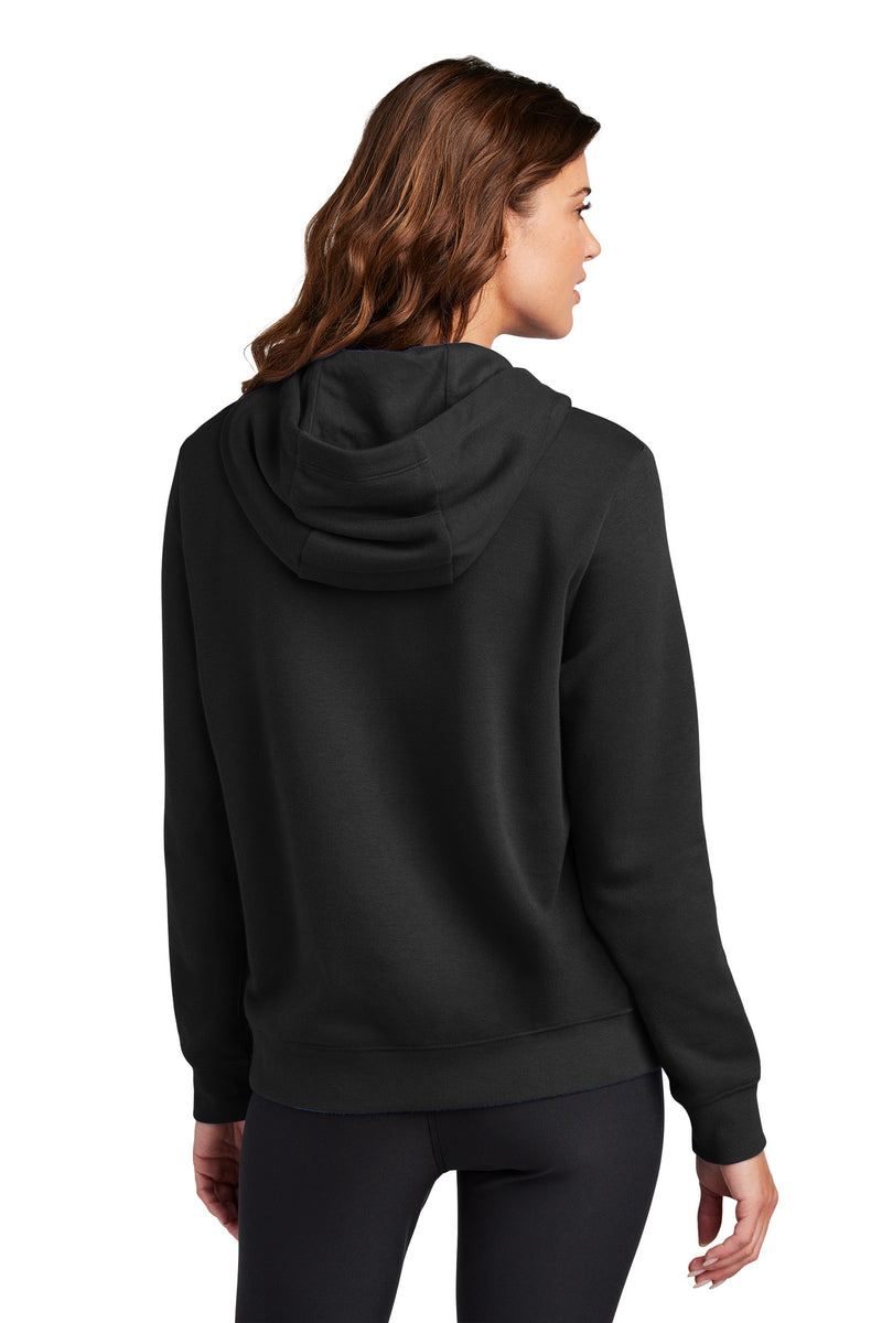 Nike Women's Club Fleece Sleeve Swoosh Pullover Hoodie - Black