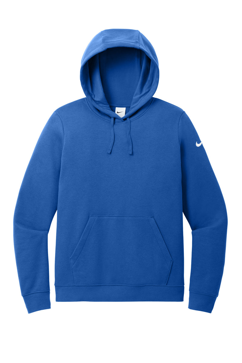 Nike Women's Club Fleece Sleeve Swoosh Pullover Hoodie - Game Royal