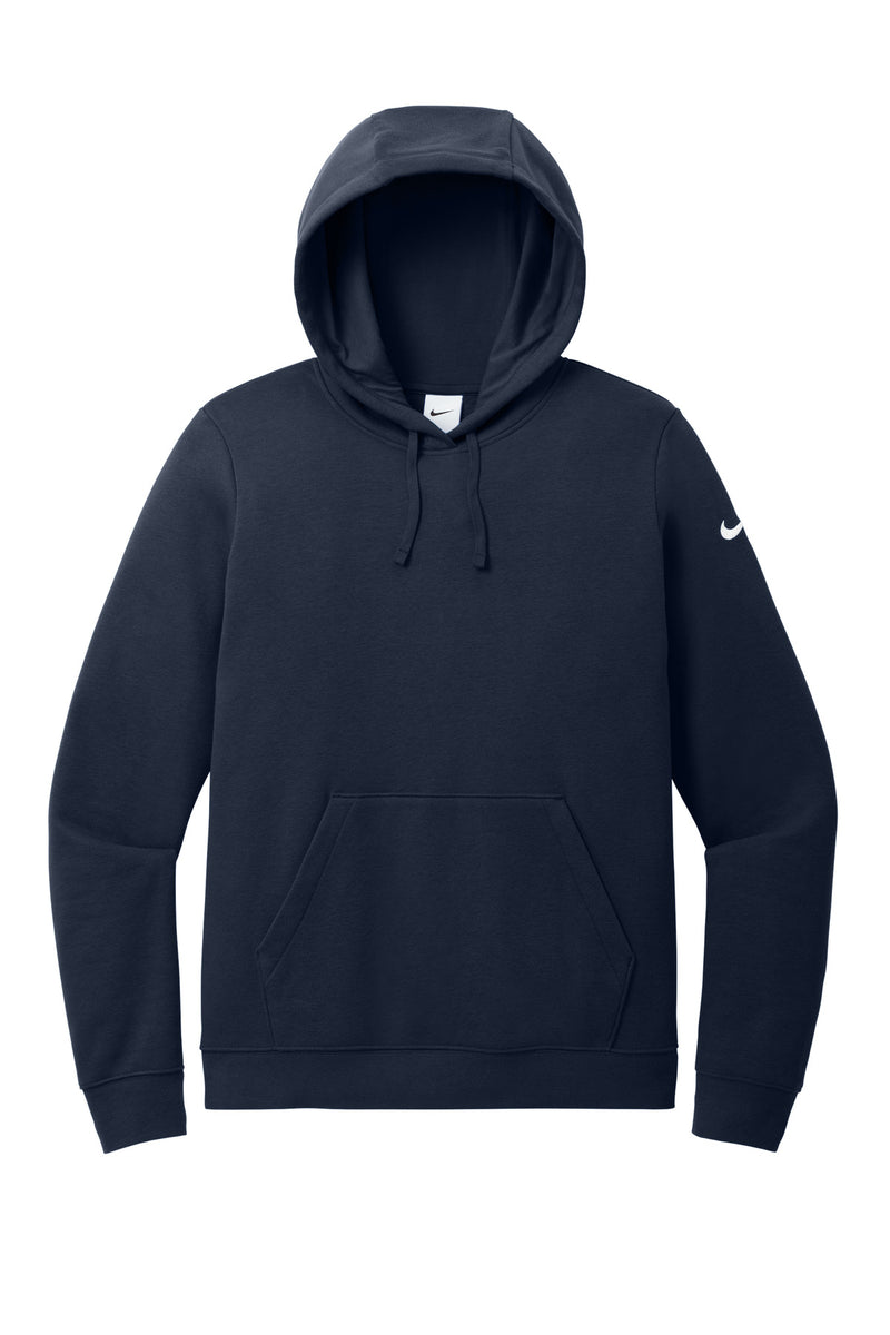 Nike Women's Club Fleece Sleeve Swoosh Pullover Hoodie - Midnight Navy