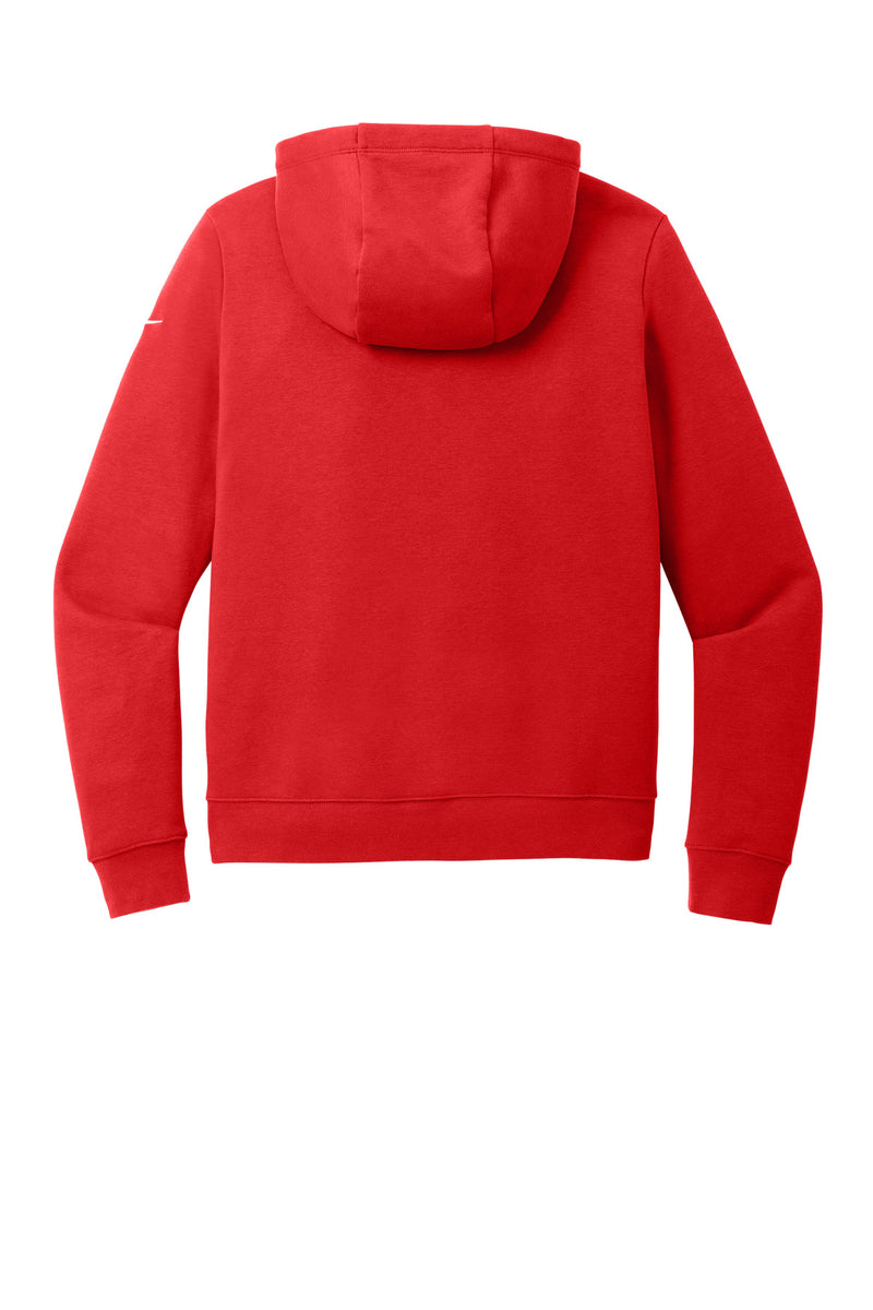 Nike Women's Club Fleece Sleeve Swoosh Pullover Hoodie - University Red