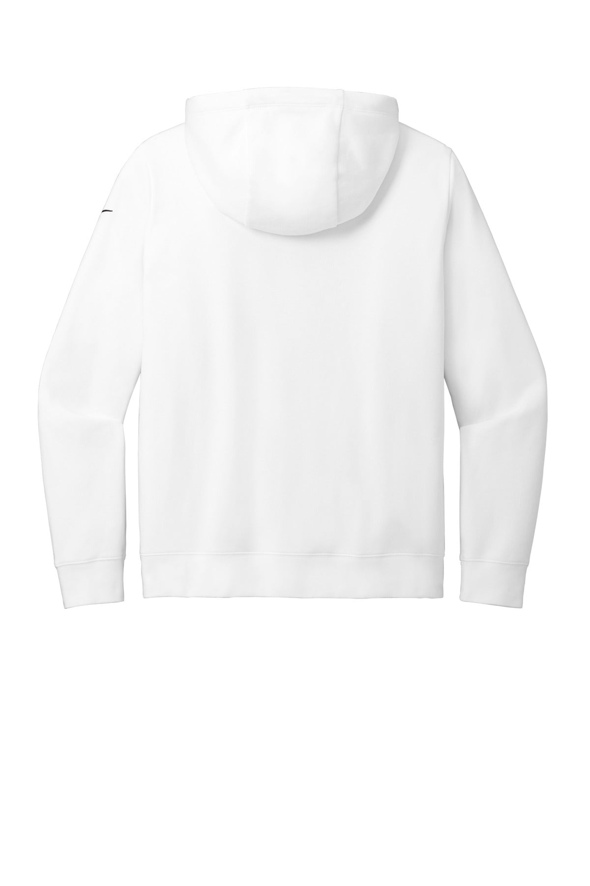 Nike Women's Club Fleece Sleeve Swoosh Pullover Hoodie - White