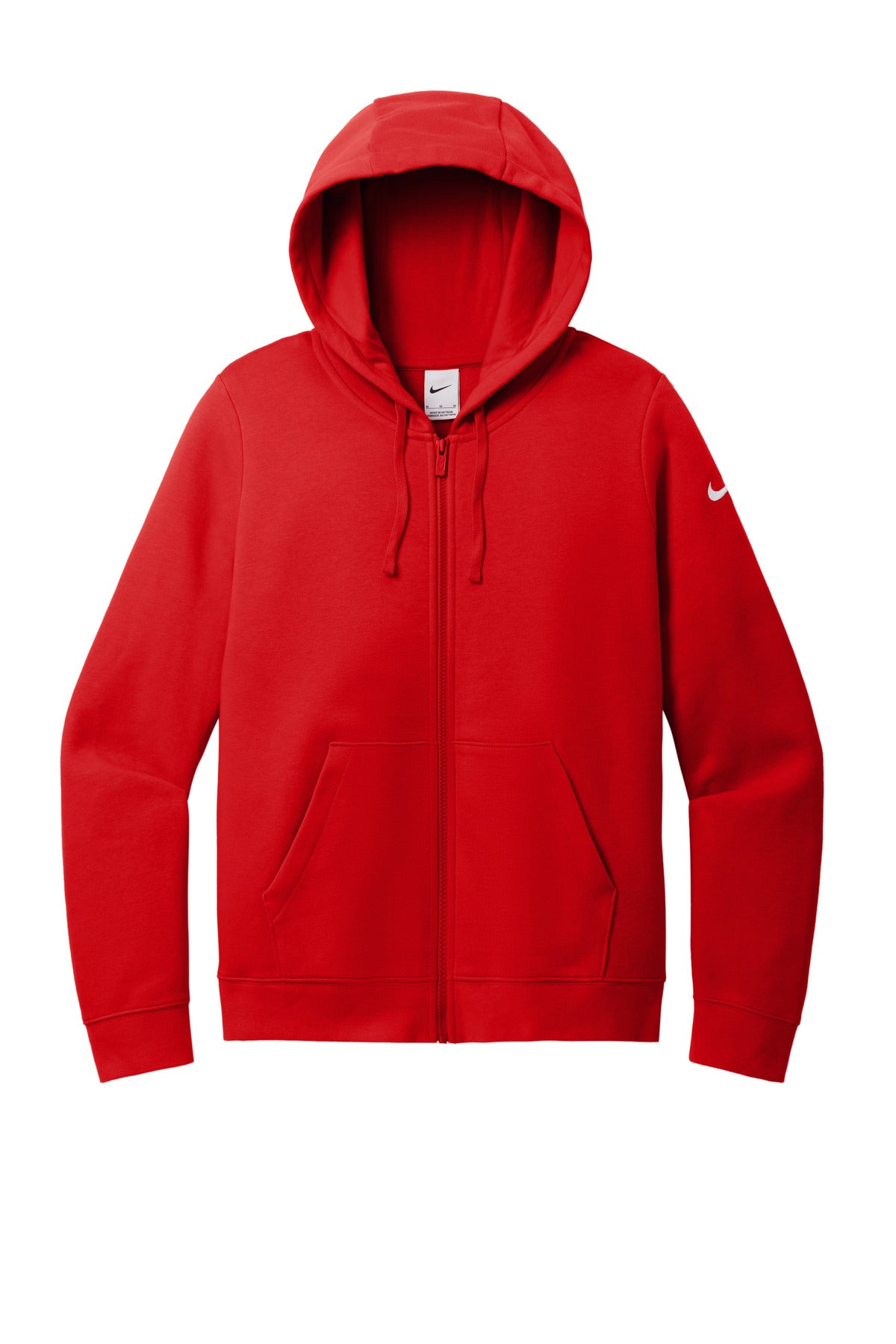 Nike Women's Club Fleece Sleeve Swoosh Full-Zip Hoodie - University Red