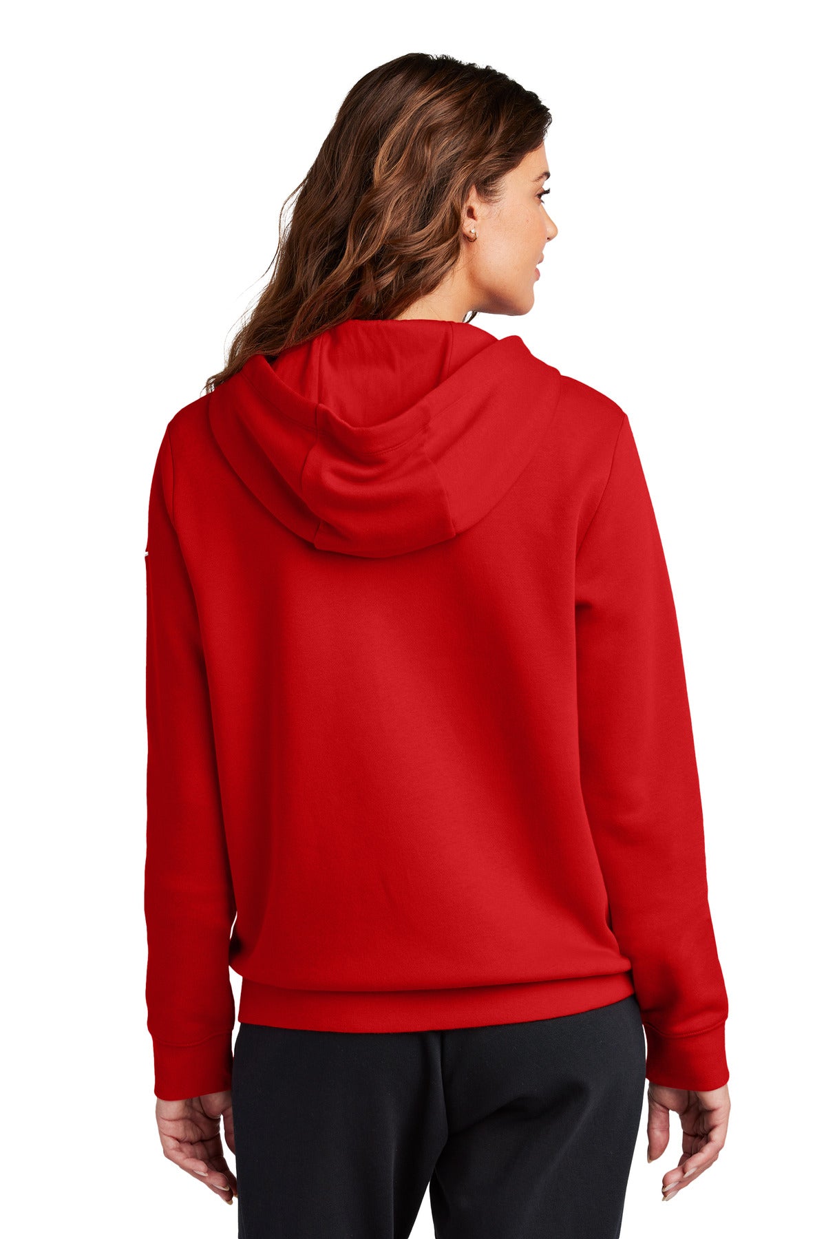Nike Women's Club Fleece Sleeve Swoosh Full-Zip Hoodie - University Red