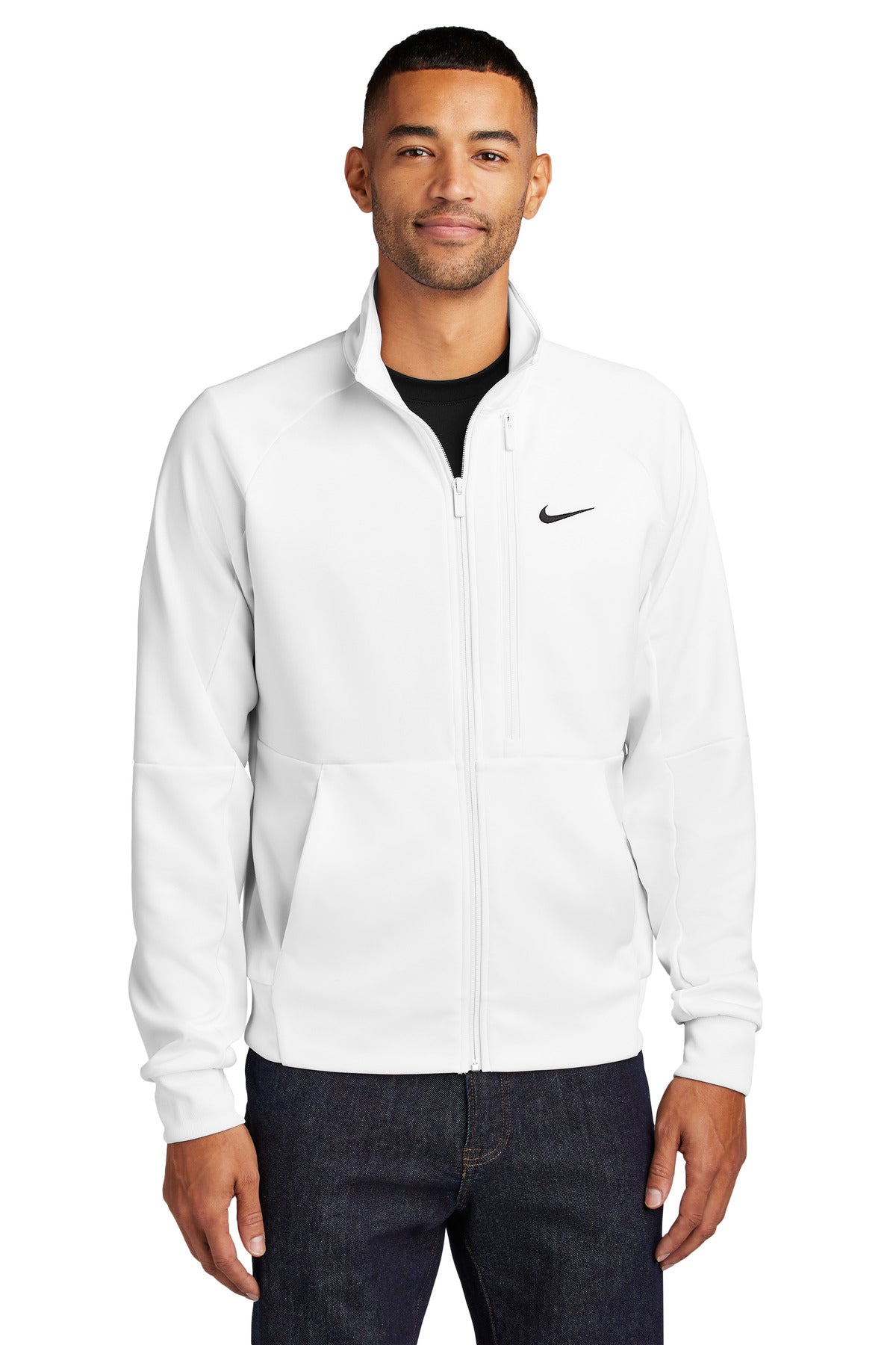 Nike Full-Zip Chest Swoosh Jacket - White