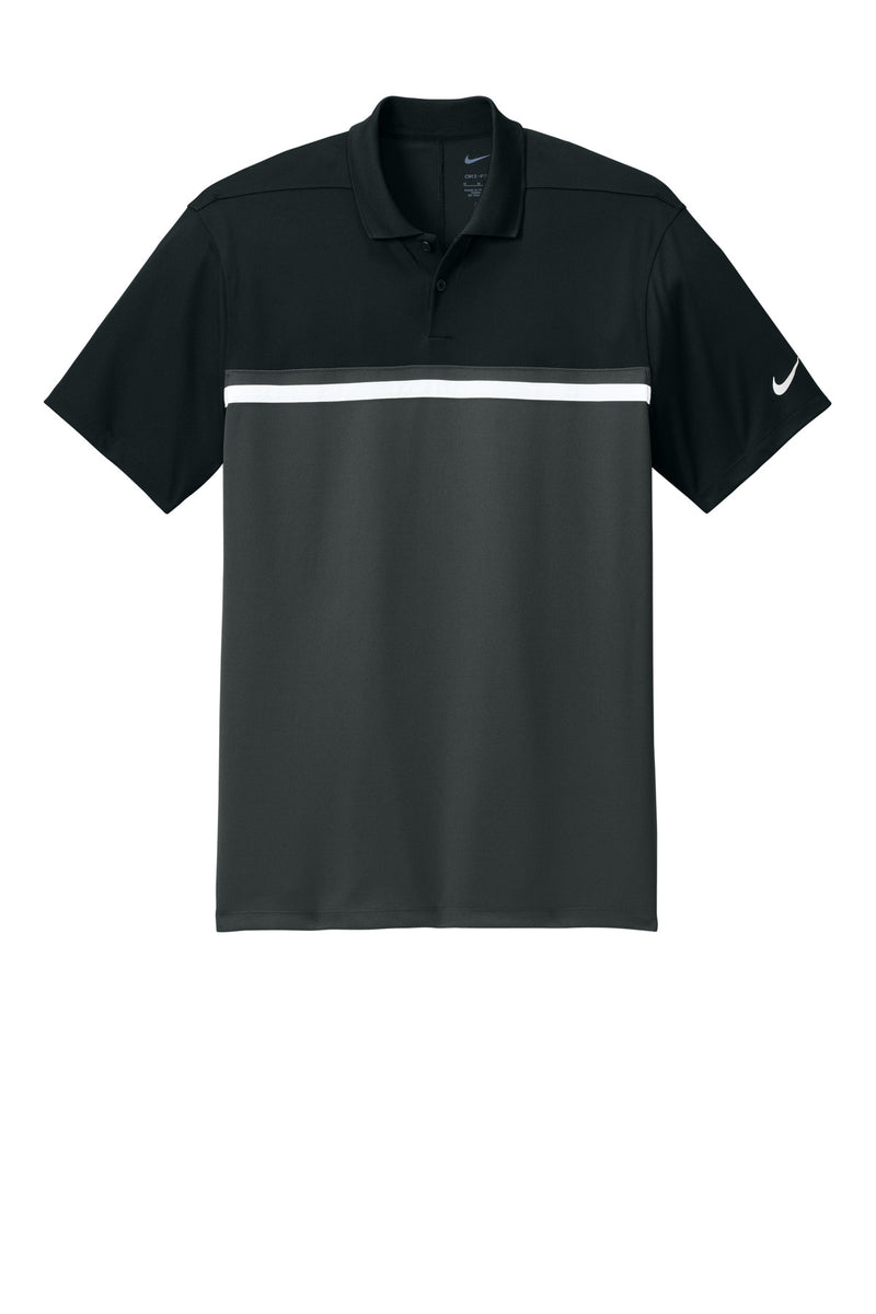 Nike Dri-FIT Victory Colorblock Polo - Black/ Anthracite/ White