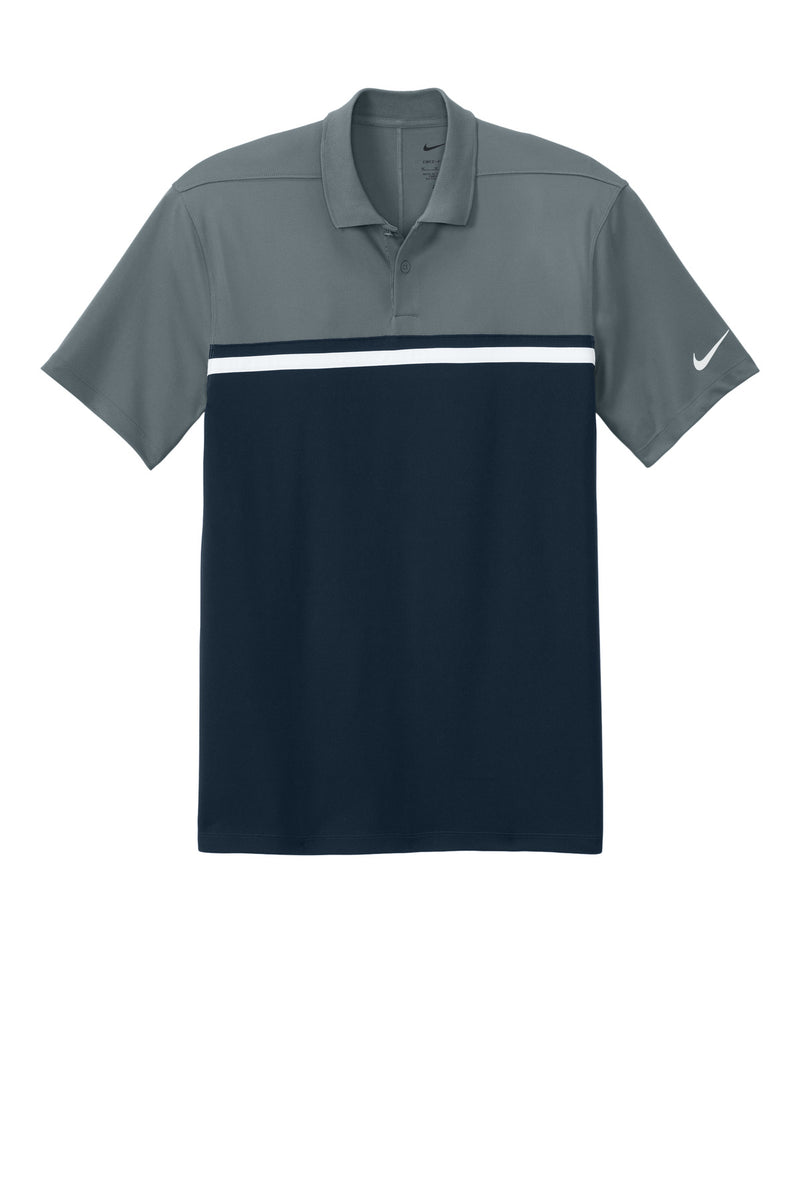 Nike Dri-FIT Victory Colorblock Polo - Cool Grey/ Navy/ White