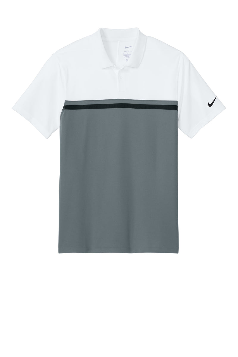 Nike Dri-FIT Victory Colorblock Polo - White/ Cool Grey/ Black