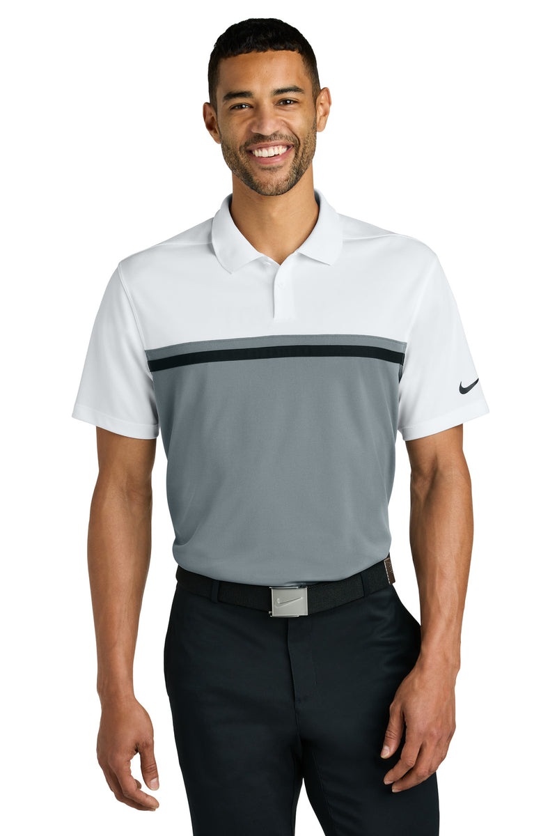 Nike Dri-FIT Victory Colorblock Polo - White/ Cool Grey/ Black