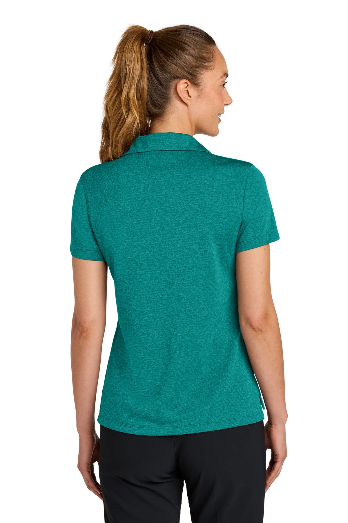 Nike Women's Dri-FIT Smooth Heather Polo - Bright Spruce Heather